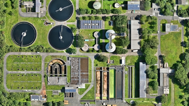 Luftbild Klärwerk Köln Langel