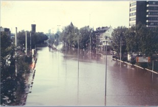 Bild Hochwasser - 04.01.1987 / 8.24m