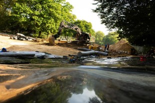 Bald wieder Wasser im Volksgartenweiher